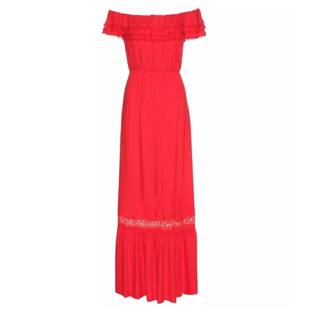 Alice and Olivia Cheri off the shoulder maxi dress